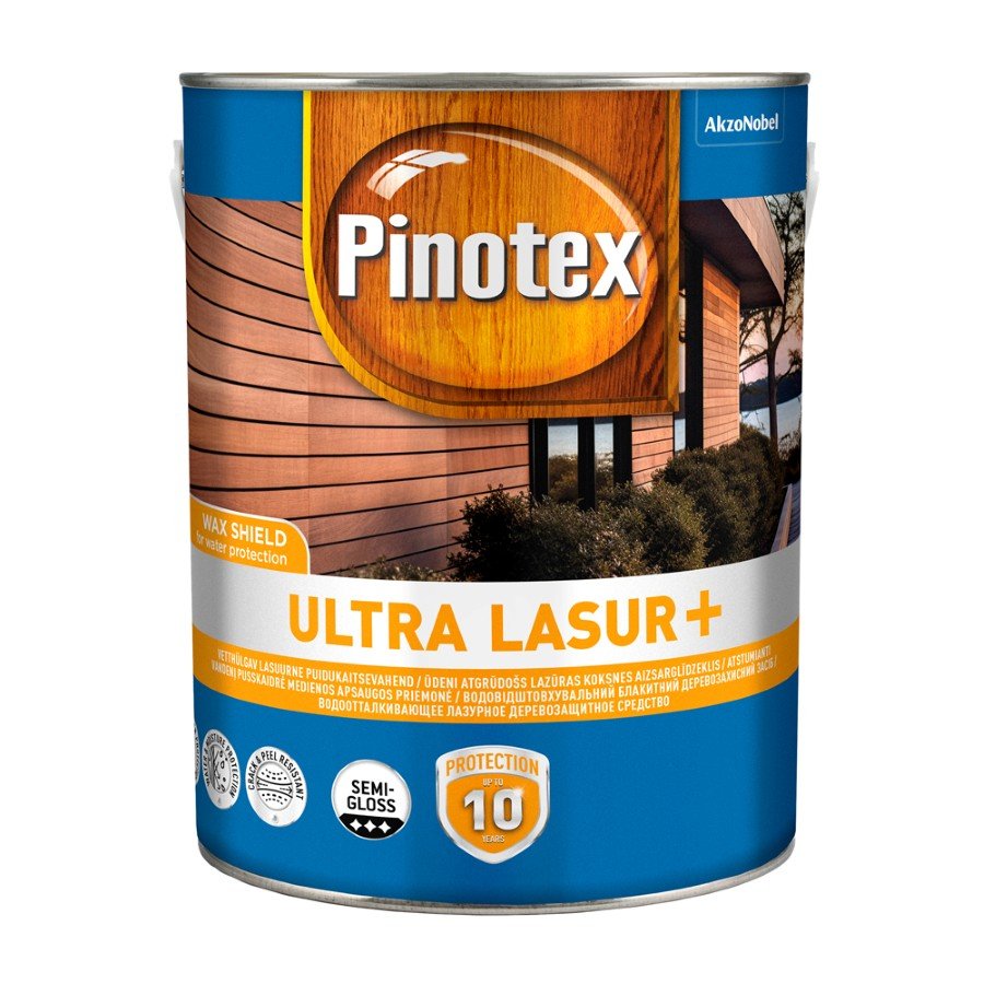 Medienos impregnantas PINOTEX ULTRA LASUR +, bespalvis, 3 l-0