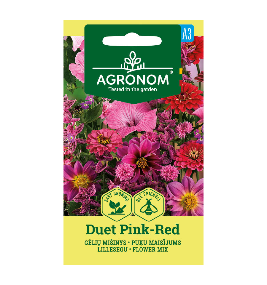 Gėlių mišinio sėklos DUET PINK-RED, 1 g