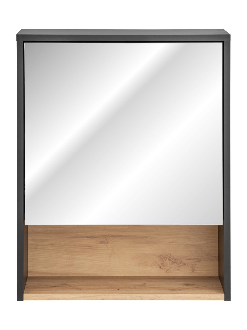 Vonios spintelė su veidrodžiu COMAD BORNEO COSMOS 840, grafito/ąžuolo