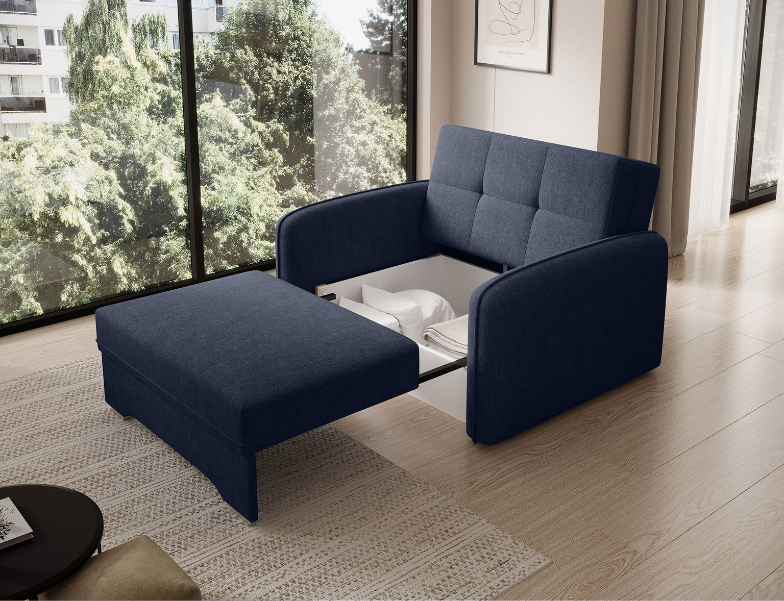 Sofa Laine 1,  tamsiai mėlyna - 4