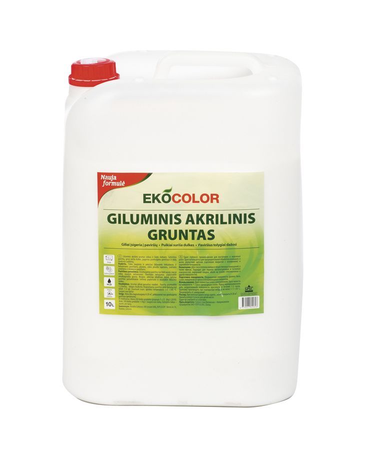 Giluminis akrilinis gruntas EKOCOLOR, 1 l-0