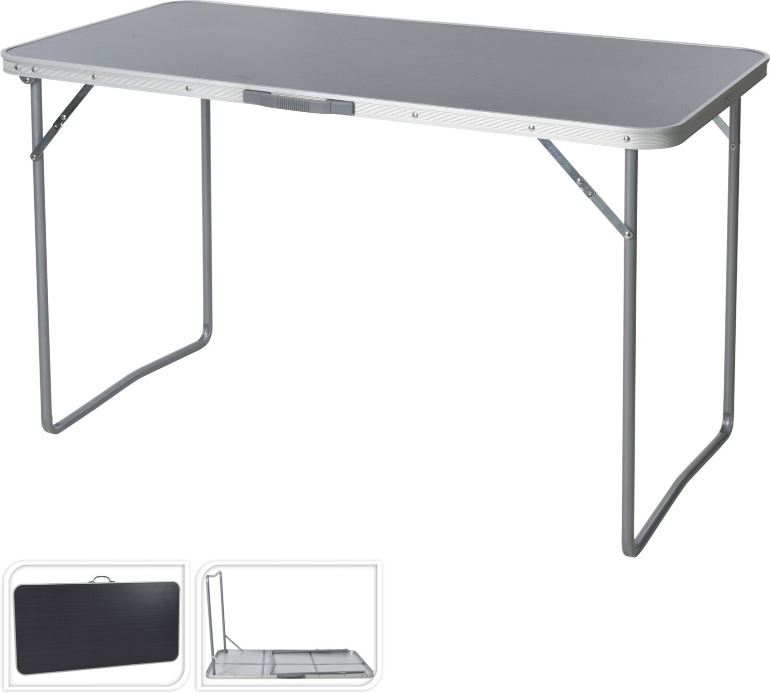 Turistinis sulankstomas staliukas, 120 × 60 x 70 cm, pilkos sp. - 3
