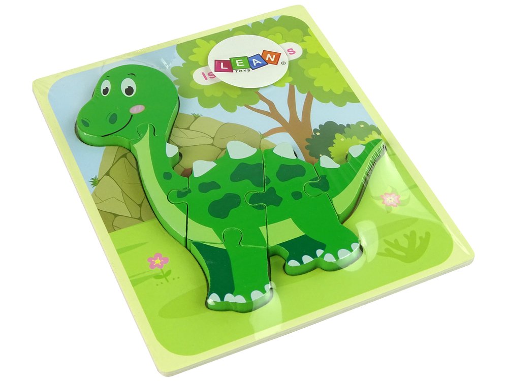 Medinė dėlionė Dinozauras, žalias - 5