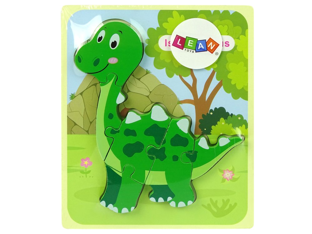 Medinė dėlionė Dinozauras, žalias - 1