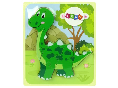 Medinė dėlionė Dinozauras, žalias - 2