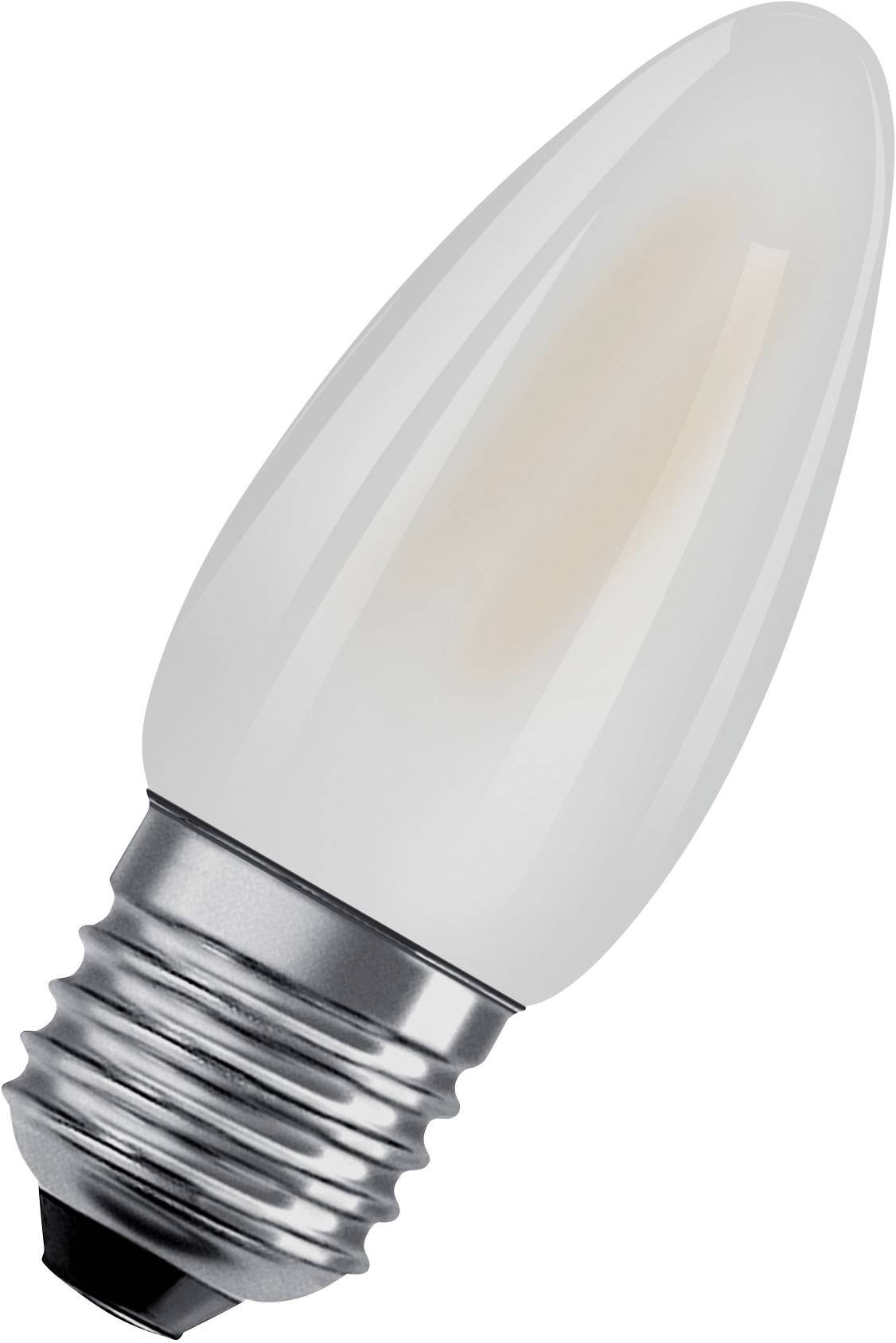 LED lemputė OSRAM Filament, E27, B40, žvakės formos, 4W, 2700K, 470 lm, non-dim, matinė - 1