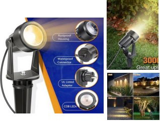 Įsmeigiamas LED lauko šviestuvas, IP44, 4000K, 150lm, šaltai baltos sp, 6,3+5m, sujungiamas, 3 vnt. - 5