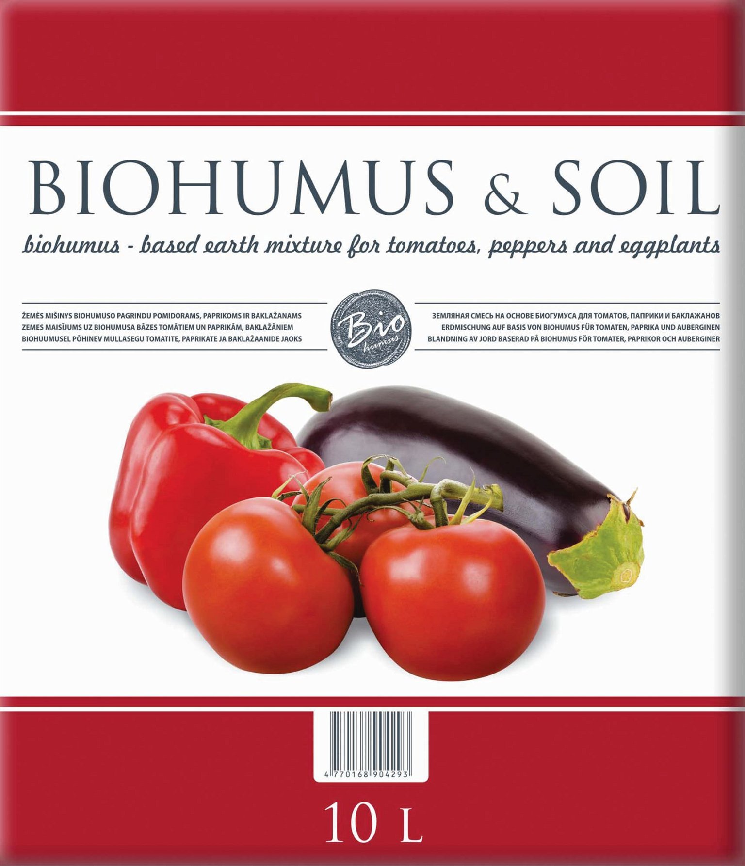 Pomidorų ir paprikų žemių mišinys BIOHUMUS, 10 l