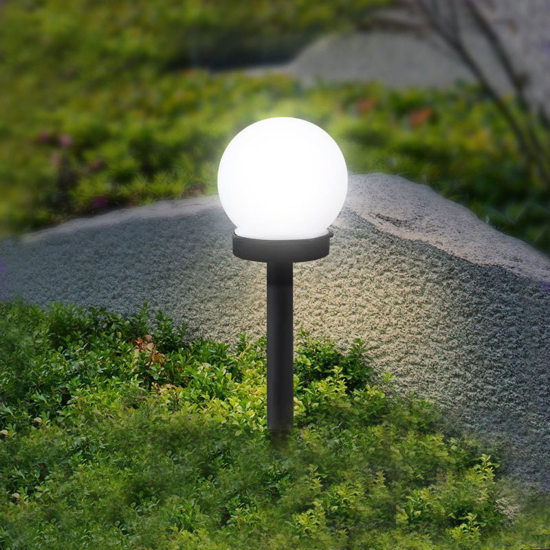 Įsmeigiamas LED lauko šviestuvas BURBULAS, įkraunamas saulės energija, ø10x35 cm - 3