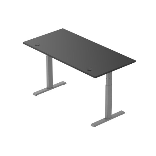 Reguliuojamo aukščio stalas Up Up Thor L, 150x75 cm, juoda/pilka-1