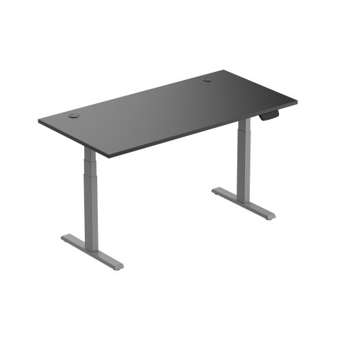 Reguliuojamo aukščio stalas Up Up Thor L, 150x75 cm, juoda/pilka-0