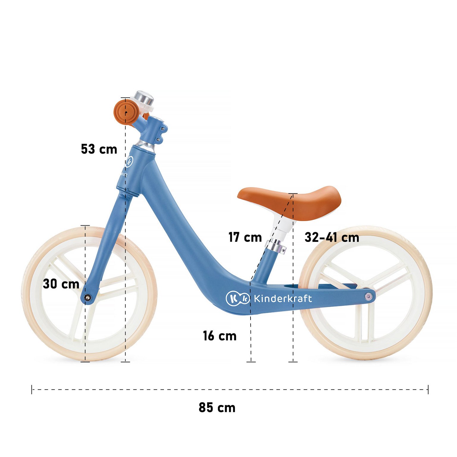 Balansinis dviratis KINDERKRAFT Fly Plus, mėlynas - 5