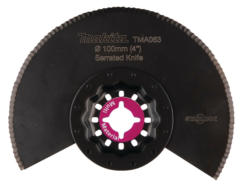 Daugiafunkcio įrankio pjovimo antgalis MAKITA TMA063, 100 mm, BIM, plastikui, poliesteriui, Starlock