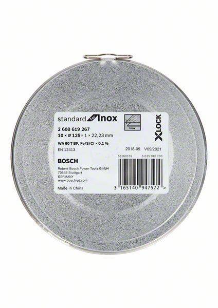 Plieno pjovimo diskas BOSCH X-Lock, 125 x 1,0 x 22,23 mm, WA 60 T BF, 10 vnt. - 4