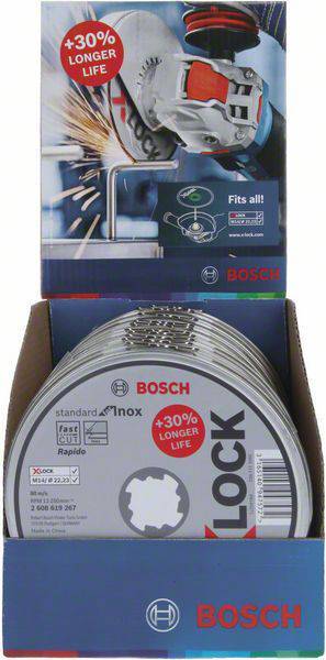Plieno pjovimo diskas BOSCH X-Lock, 125 x 1,0 x 22,23 mm, WA 60 T BF, 10 vnt.-1