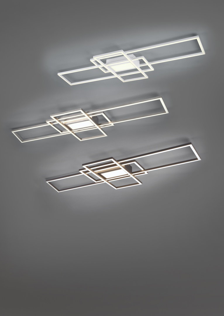 Lubinis LED šviestuvas TRIO IRVINE, 60W 7100lm 3000 - 6500K baltos sp 105x42xh6cm su pultu-1