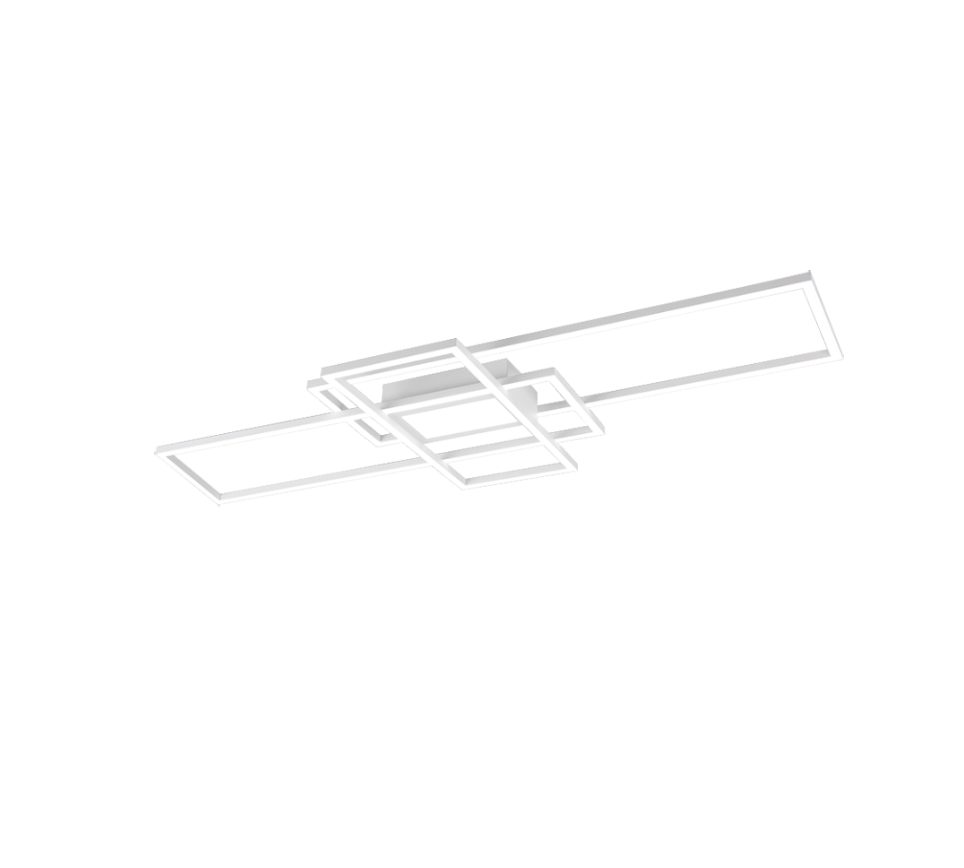 Lubinis LED šviestuvas TRIO IRVINE, 60W 7100lm 3000 - 6500K baltos sp 105x42xh6cm su pultu - 3