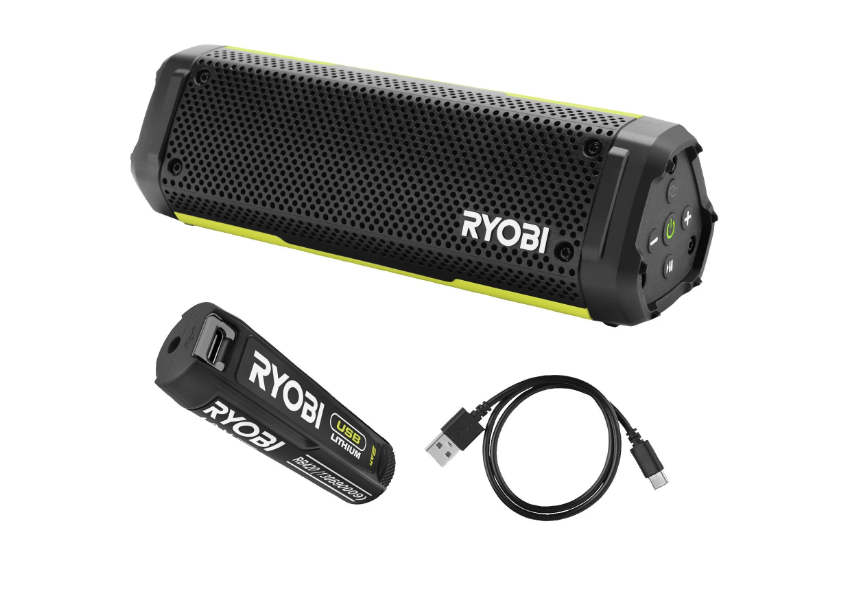 Radijas RYOBI RS4-120G, 4 V, Bluetooth, Verse, USB-C, IP67 apsauga