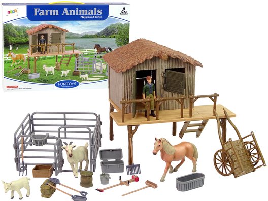 Ūkio rinkinys su gyvūnais ir žmogaus figūrėle - 3