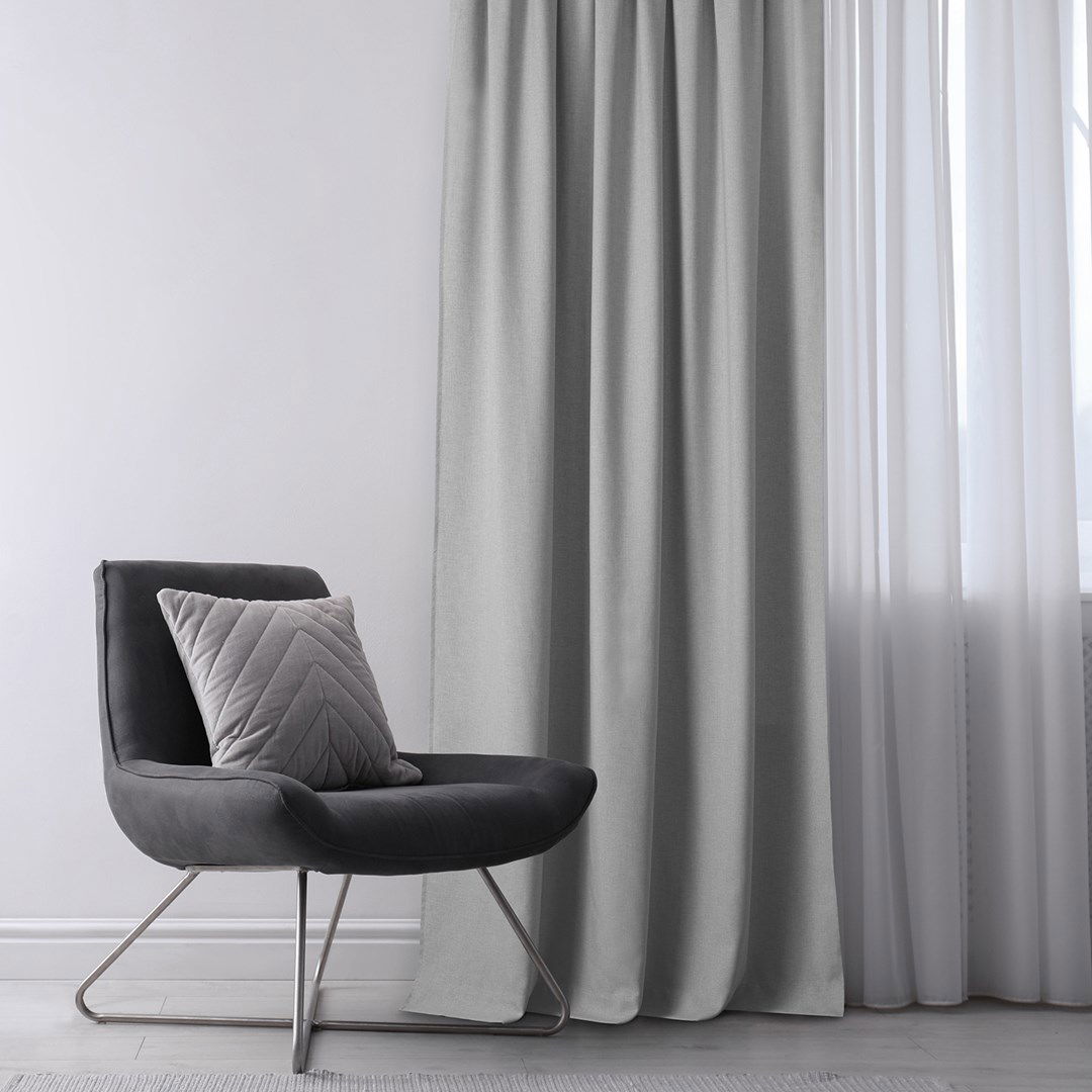 Naktinė užuolaida CARMENA  GREY PLEAT, 220x225 cm - 3