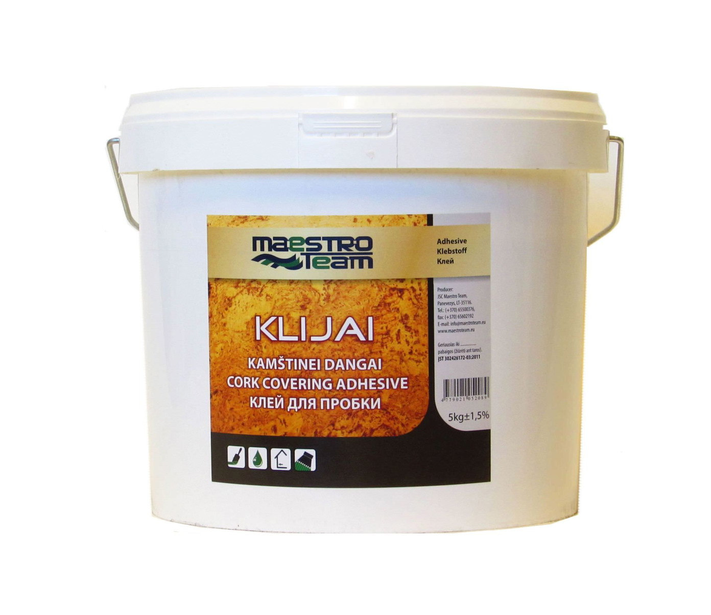 Kamštinės dangos klijai MAESTRO TEAM CORK FIX, 5 kg-0
