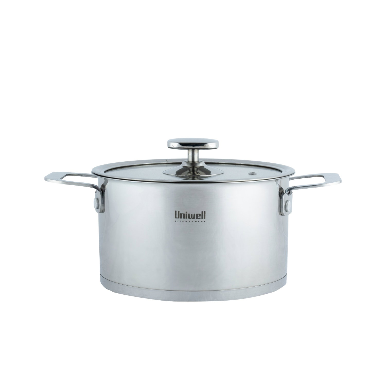 Nerūdijančio plieno puodas su dangčiu UNIWELL, 24 cm-0