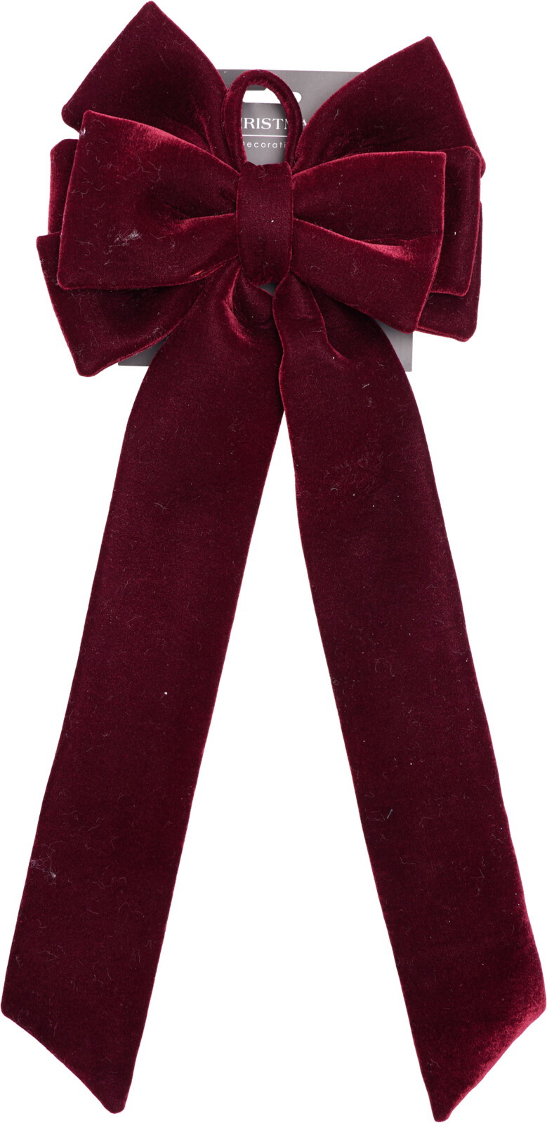 Kalėdinė dekoracija VELVET BOW, tamsiai raudonos sp., 72 cm, 1 vnt