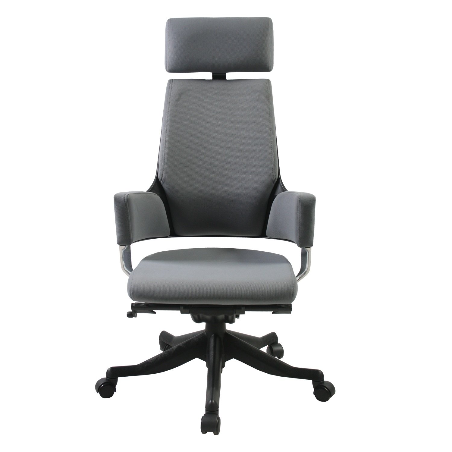 Biuro kėdė DELPHI su galvos atrama, 60x47x117,5-133,5 cm, pilka - 1