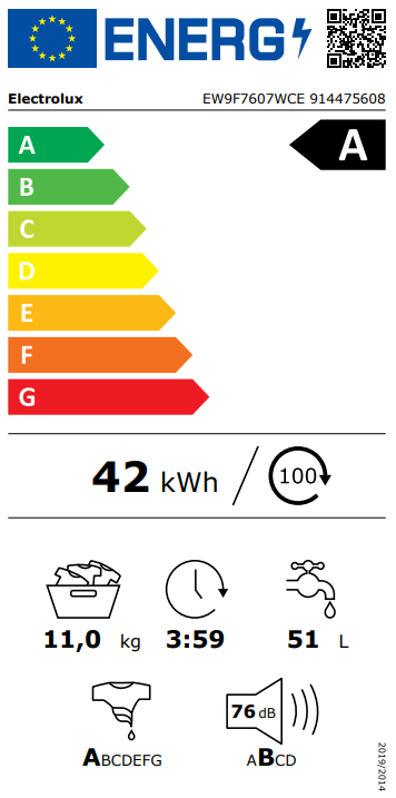 Skalbyklė ELECTROLUX EW9F7607WCE - 4