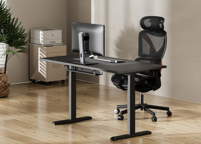 Reguliuojamo aukščio stalas Up Up Thor L, 150x75 cm, juoda - 4