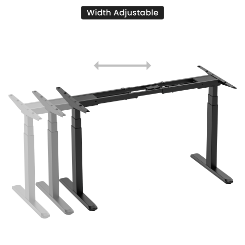 Reguliuojamo aukščio stalas Up Up Thor L, 150x75 cm, juoda - 7