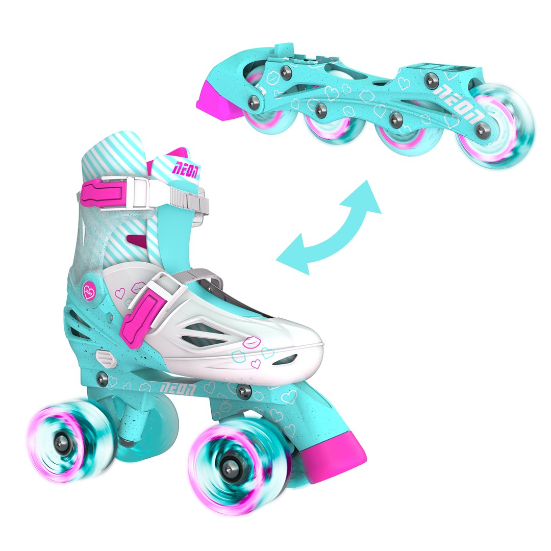 Riedučiai Yvolution Neon Combo sea pink, 30-33 dydis - 3