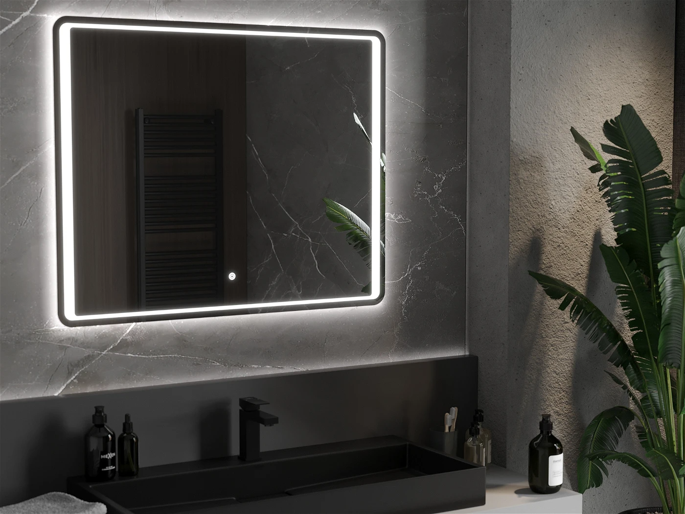 Vonios veidrodis Mexen Zusa su LED apšvietimu ir šildymo kilimėliu, 120 x 80 cm - 2