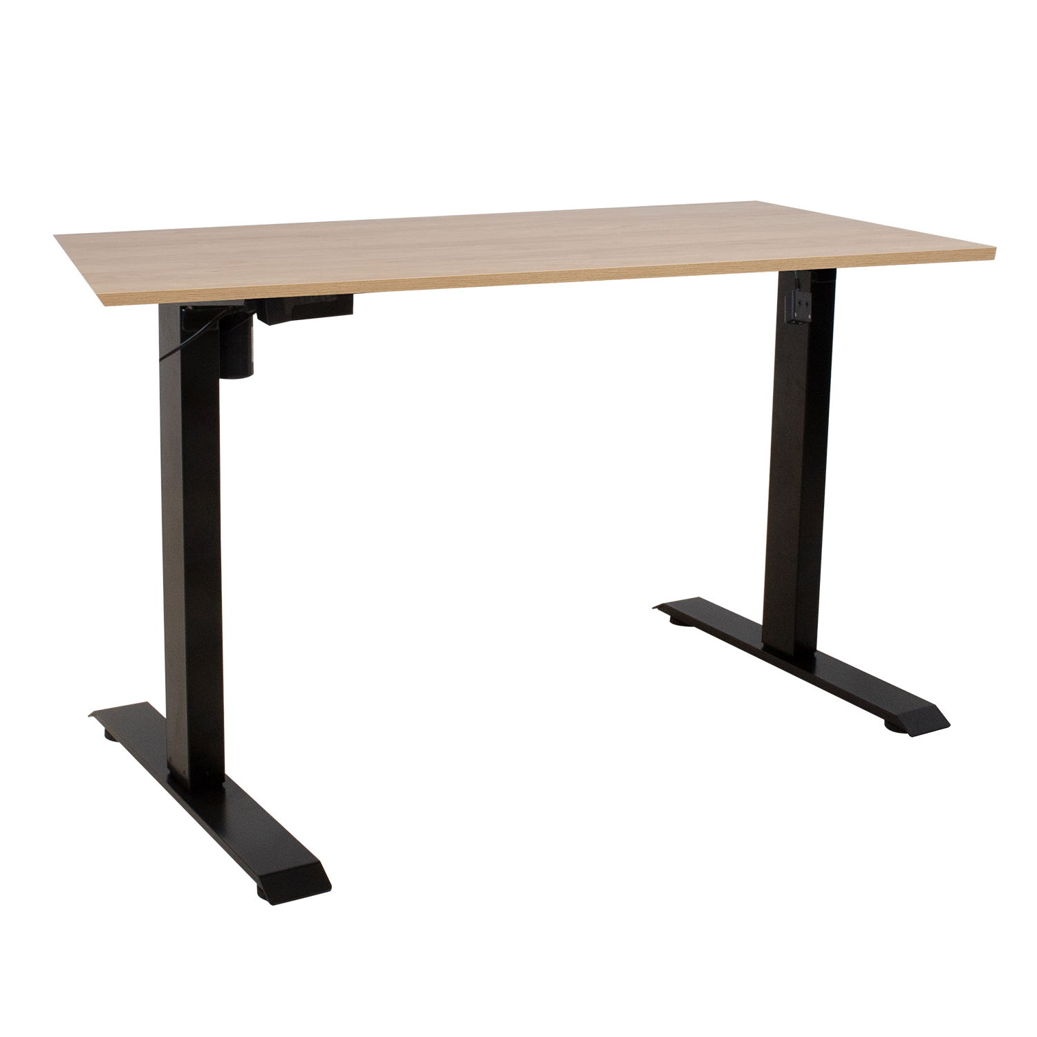 Rašomasis stalas su pakėlimo mechanizmu ERGO, 160x80 cm, ąžuolo/juoda-0