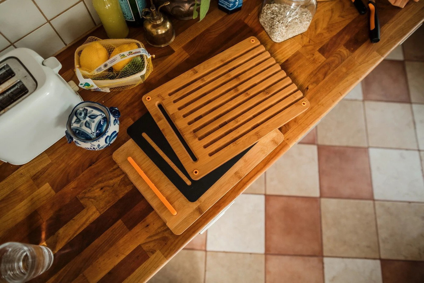 Pjaustymo lentelių rinkinys FISKARS FF, bambukas, plastikas, 3 vnt, 35 x 25 cm - 3