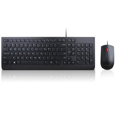Klaviatūros ir pelės rinkinys Lenovo Essential, EN, juoda