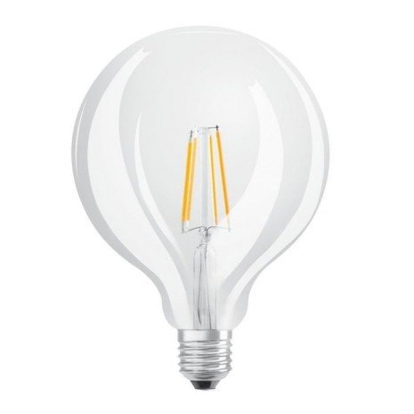 OSRAM Globe125 formos LED FILAMENT lemputė A60, 6.5W, 2700K, E27, non-dim 806LM, skaidri - 1