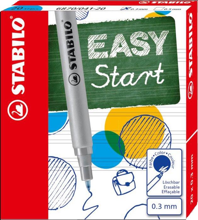 Šerdelė ištrinama 6870 rašikliui EASYStart, 0.3 mm, mėlyna-0