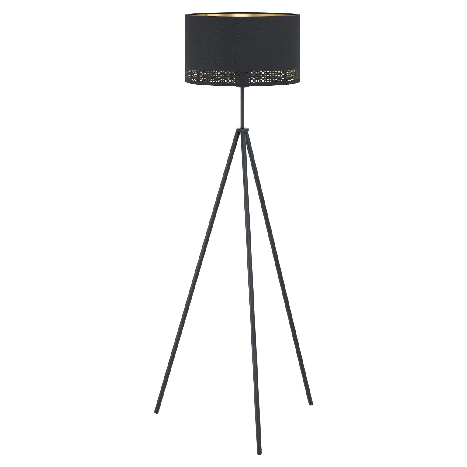 Pastatomas šviestuvas EGLO ESTEPERRA, 1 x E27, max 40W, juodos/ auksinės sp., 38 x 140,5 x 64,5 cm