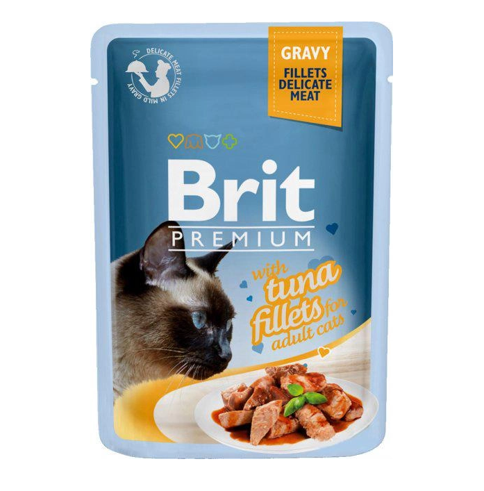 Konservuotas kačių ėdalas BRIT PREMIUM BY NATURE, su tunu padaže, 85 g