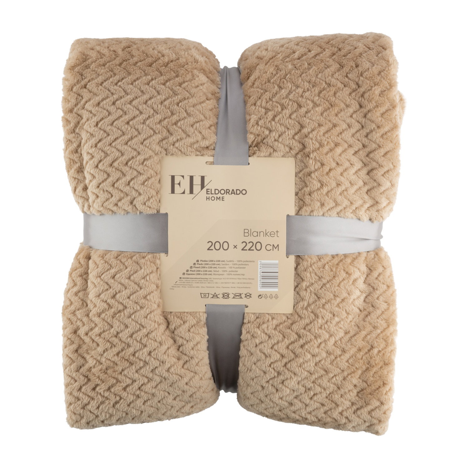 Pledas ELDORADO HOME, 200 x 220 cm, 2-jų spalvų, 100% poliesterio-0