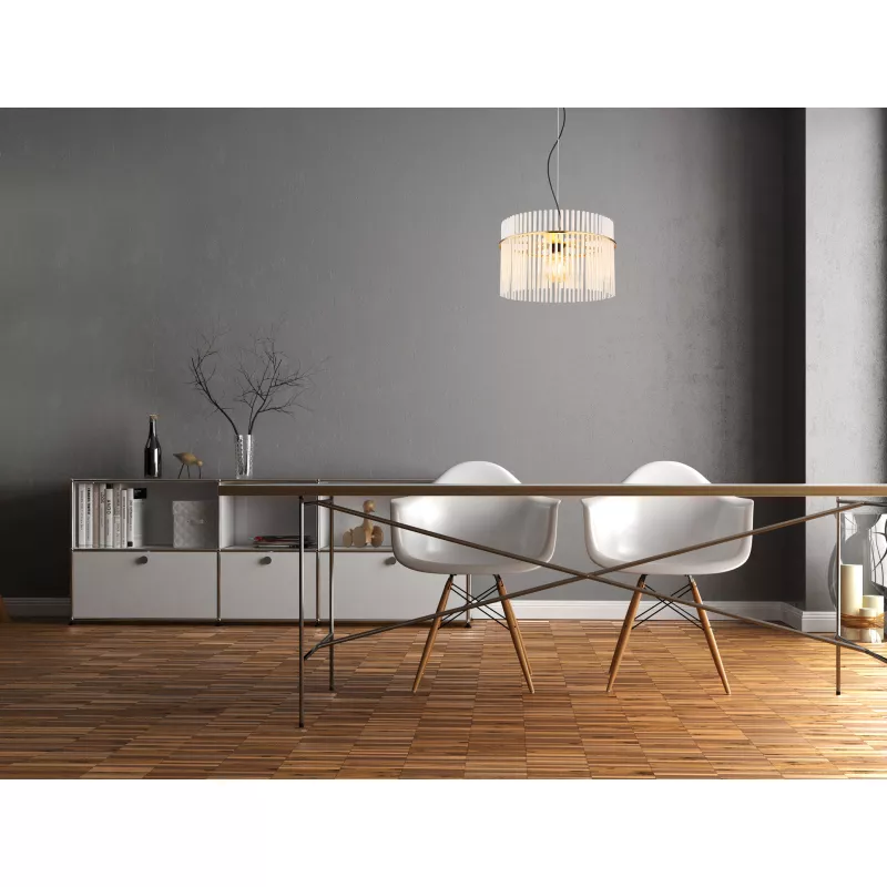 Pakabinamas šviestuvas GLOBO GORLEY, 1xE27, 60W, 230V,  metalinis, aukso sp, ø40x150cm - 4
