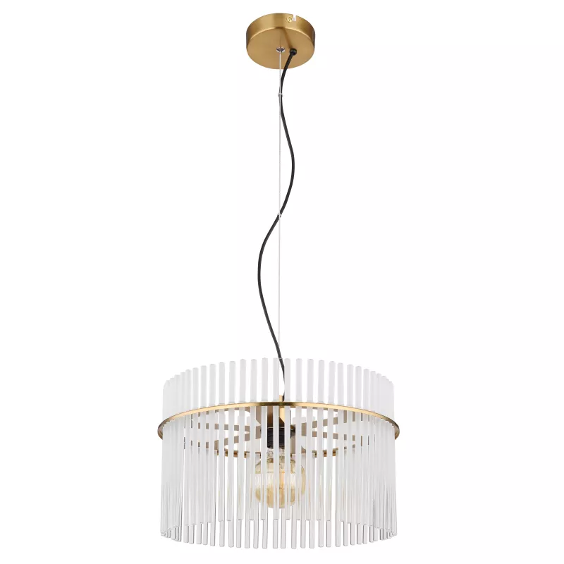 Pakabinamas šviestuvas GLOBO GORLEY, 1xE27, 60W, 230V, metalinis, aukso sp, ø40x150cm-0