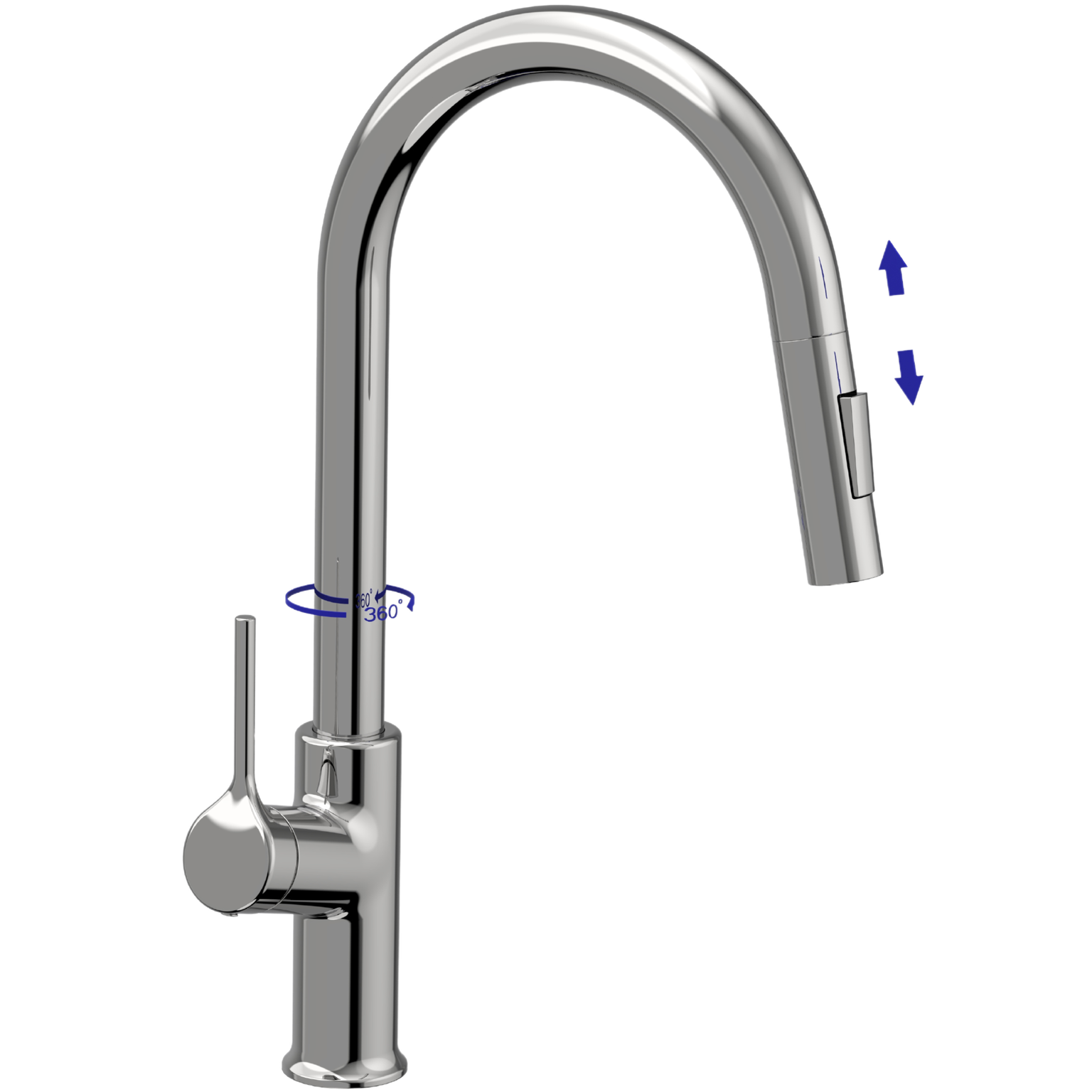 Virtuvinis maišytuvas Invena Farsala, chromo-1