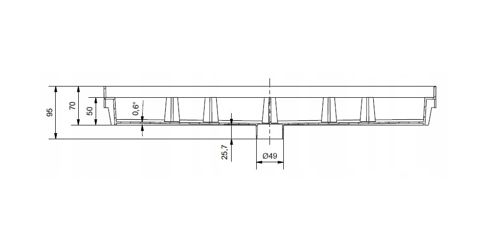 Batų valymo vonelė ZMM-MAXPOL, su cink. plieno grotelėmis, 400 x 600 mm - 4