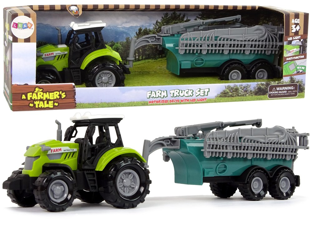 Žaislinis traktorius su purkštuvu, su garso efektais