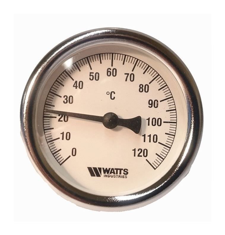 Termometras WATTS T80/50, 1/2", 80 mm, 120°C
