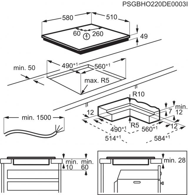 Indukcinė kaitlentė Electrolux 700 serija „SenseBoil“ „Hob2Hood®“ EIS62453IZ - 7