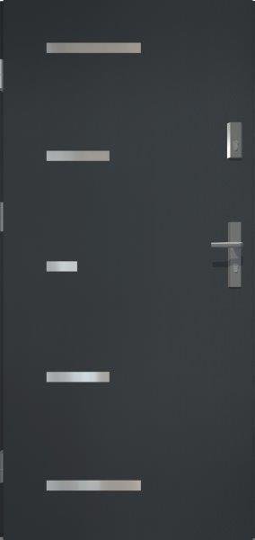 Lauko durys RADEX SPARTA, antracito sp., 1000 x 2070 mm, kairė