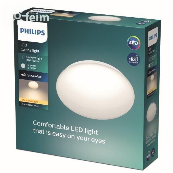 Plafoninis LED šviestuvas PHILIPS MOIRE, 6 W, 2700 K, 600 lm, ø22,5 cm